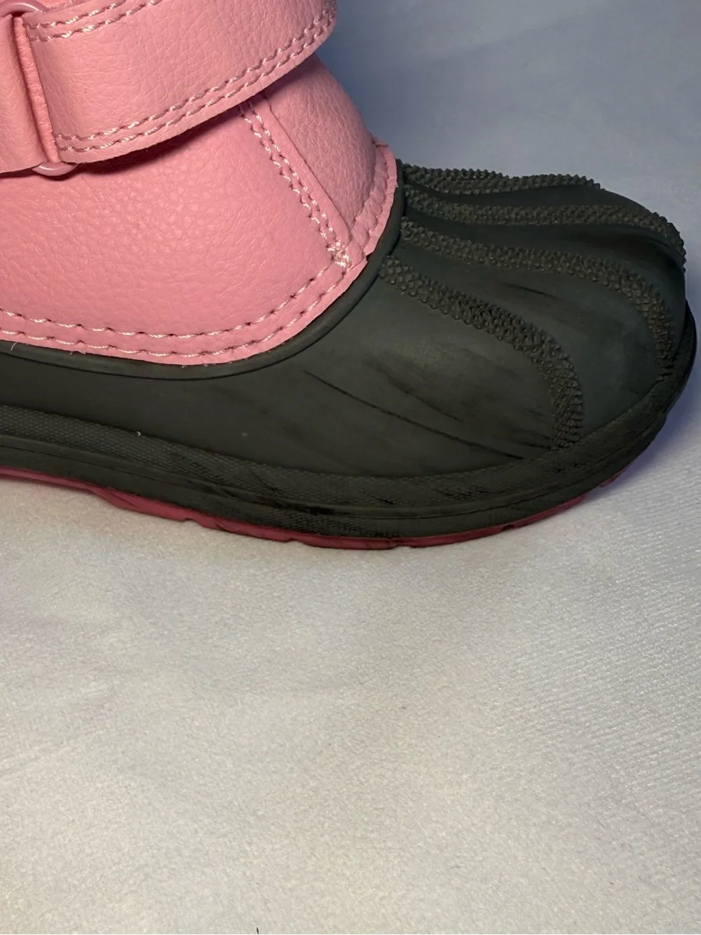 Cat & Jack Pink and Gray Girls' Insulated Snow Boots